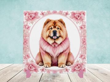 Chow Chow Delfts Roze tegel incl houder beschikbaar voor biedingen