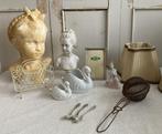 Brocante lampenkapjes - zeepklopper - fotolijstje, Antiek en Kunst, Curiosa en Brocante, Ophalen of Verzenden