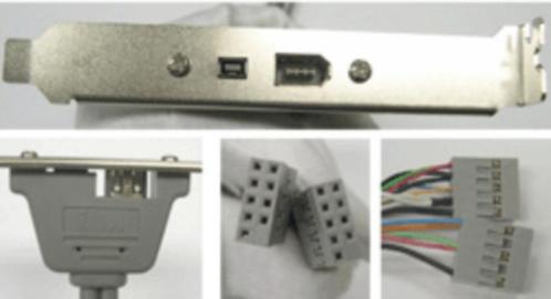 Firewire 1394a x2 op bracket GiFirewire 1394a x2 op bracket, Computers en Software, Moederborden, Nieuw, Ophalen