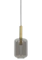 Hanglamp Peglio glas Smoke Antiek Brons Pronto Wonen, Huis en Inrichting, Lampen | Hanglampen, Ophalen, Zo goed als nieuw, Glas