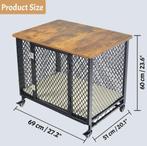 Metalen Hondenbench Petit Grandes Luxueus Houten Cover 69 cm, Ophalen of Verzenden, Nieuw