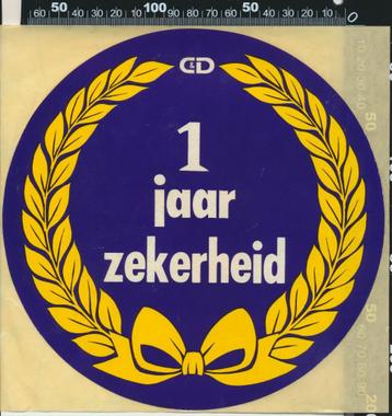 Sticker: C en D - 1 Jaar zekerheid beschikbaar voor biedingen