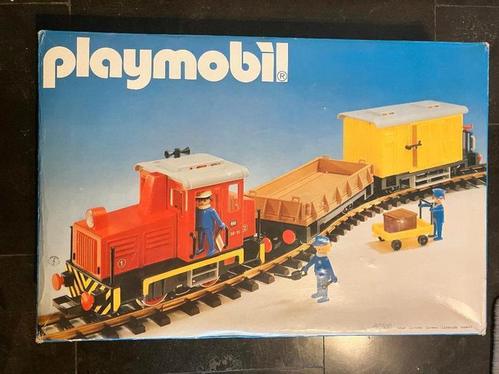 Playmobil elektrische trein met station, Kinderen en Baby's, Speelgoed | Playmobil, Gebruikt, Complete set, Ophalen