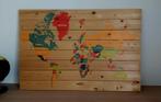 Wereldkaart met Landnamen - Wereldkaart Hout, Ophalen, Gebruikt