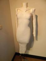 Self Portrait witte stretch jurk openingen hals kabel stof M, Kleding | Dames, Maat 38/40 (M), Verzenden, Wit, Nieuw