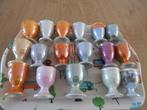 17 Art Deco Lustware porseleinen eierdopjes -1920., Ophalen of Verzenden