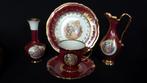 Lot LIMOGES rood <> vintage Porseleinen MINIATUREN, 5 delen, Ophalen of Verzenden, Zo goed als nieuw, Porselein, Overige typen