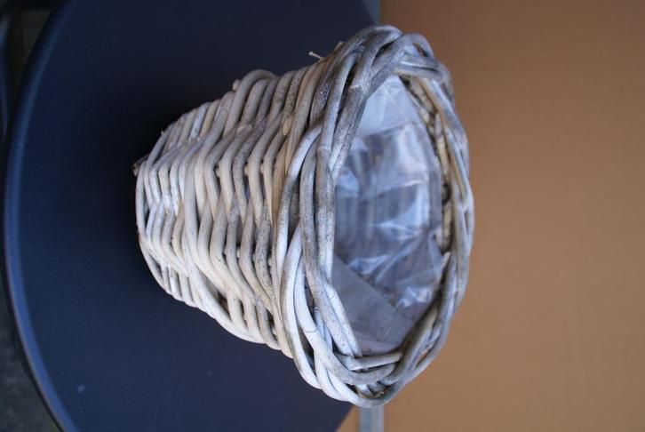 Rieten manden & Juten mand, Huis en Inrichting, Woonaccessoires | Schalen en Manden, Gebruikt, Mand, Rond, Riet, Ophalen