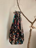 Zwarte aparte bohemian zijden buidel tas, Sieraden, Tassen en Uiterlijk, Tassen | Damestassen, Ophalen of Verzenden, Nieuw, Zwart