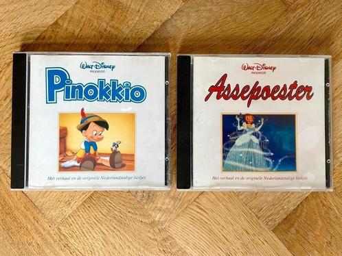 Retro Disney - Pinokkio en Assepoester CD’s (nette staat), Verzamelen, Disney, Zo goed als nieuw, Overige typen, Assepoester of Belle
