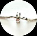 Pandora Clip pave dubbele lijn 798422C01 / zirkonia, Gebruikt, Pandora, Ophalen of Verzenden, 1 bedel