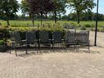 6x verstelbare tuinstoelen, Tuin en Terras, Tuinstoelen, Ophalen, Gebruikt, Metaal, Verstelbaar
