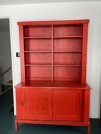 Rode boekenkast, Ophalen, Met deur(en), 100 tot 150 cm, 200 cm of meer