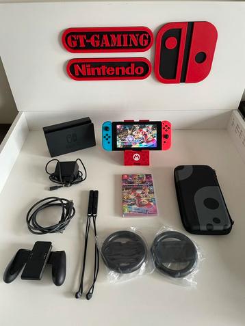 NINTENDO SWITCH NIEUW MODEL 2023 V2 MARIO KART+STUURTJES beschikbaar voor biedingen