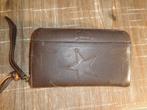 grote donkerbruine leren portomonnee van FAB, Ophalen of Verzenden, Gebruikt, Bruin
