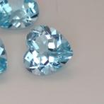 Blauwe Topaas Hartjes 6.34 karaat - Edelstenen, Ophalen of Verzenden, Nieuw