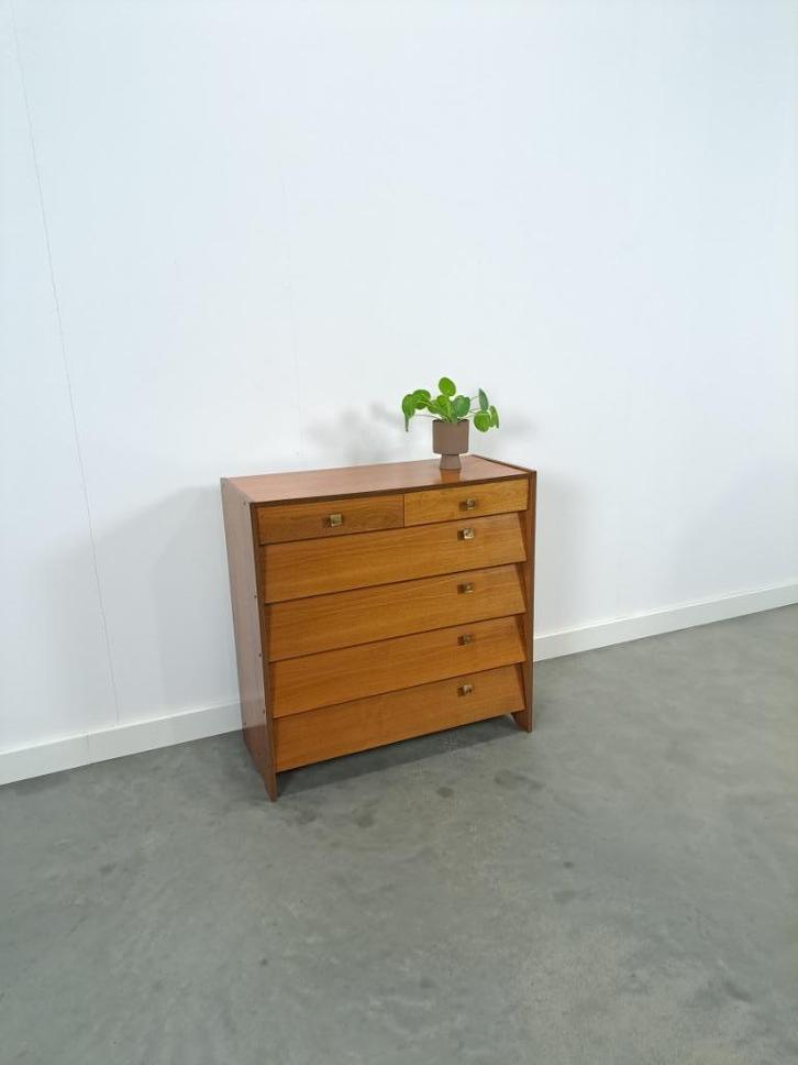 Fineer schoenenkast met lades vintage, Huis en Inrichting, Kasten | Schoenenkasten, Gebruikt, Ophalen of Verzenden