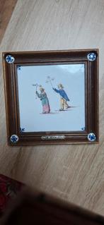 Delfts blauwe tegel in lijst - Kinderspel, Antiek en Kunst, Ophalen