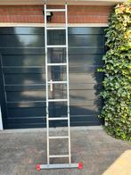 Aluminium vouwladder, Doe-het-zelf en Verbouw, Ladders en Trappen, Ophalen, Gebruikt, Ladder, Opvouwbaar of Inschuifbaar