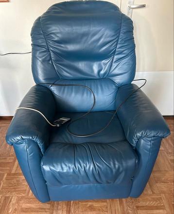Relax Fauteuil Hukla Alpha Plus blauw leer beschikbaar voor biedingen