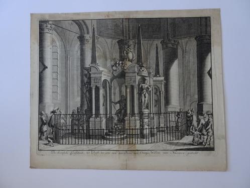 gravure graf Willem van Oranje Delft, Jan Luken 1730, Antiek en Kunst, Kunst | Etsen en Gravures, Verzenden