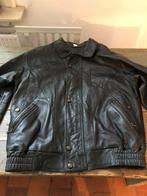 VINTAGE LEREN JAS ZWART ZGSTAAT BIKER JAS VEST, Ophalen of Verzenden, Zo goed als nieuw, Maat 48/50 (M), Zwart