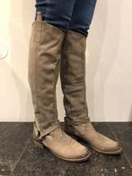 Beige/grijze leren laarzen, Hoge laarzen, Beige, Ophalen of Verzenden, Zo goed als nieuw
