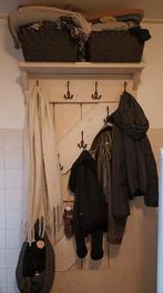 Kapstok steigerhout met haken, Huis en Inrichting, Woonaccessoires | Kapstokken, Zo goed als nieuw, Minder dan 100 cm, Hout, Ophalen