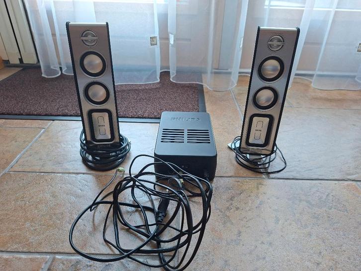 Philips High Quality Multimedia Speaker System MMS 321, Computers en Software, Pc speakers, Zo goed als nieuw, Audiokanaal 2.0