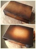 Twee oude naaidozen naai kistjes met vakken knutsel hobby, Antiek en Kunst, Curiosa en Brocante, Ophalen of Verzenden