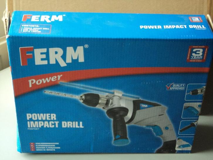 FERM Klopboormachine 710W PDM1027, Doe-het-zelf en Verbouw, Gereedschap | Boormachines, Nieuw, Boormachine, 600 watt of meer, Klopboormechanisme