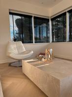 Musterring Fauteuil - Draaibaar - Wit leder, Huis en Inrichting, Fauteuils, Minder dan 75 cm, Leer, Ophalen of Verzenden, Zo goed als nieuw