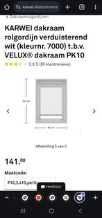 Dakraam (PK10) rolgordijn verduisterend wit, Huis en Inrichting, Ophalen, Gebruikt, 50 tot 100 cm, Wit
