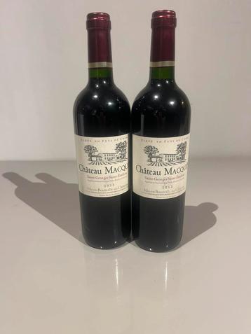 2 Flessen Château Macquin Saint-Georges Saint-Émilion 2012 beschikbaar voor biedingen