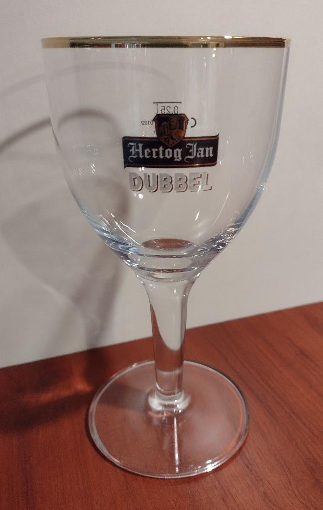 Hertog Jan Dubbel Bierglas 25cl M18. (Q), Verzamelen, Ophalen of Verzenden, Zo goed als nieuw, Glas of Glazen, Hertog Jan