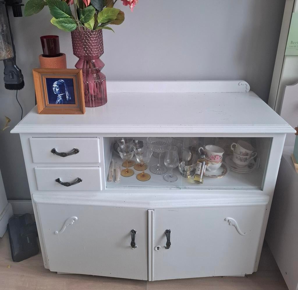 Vintage kastje - theekastje, Gebruikt, 100 tot 150 cm, Vintage, Ophalen of Verzenden