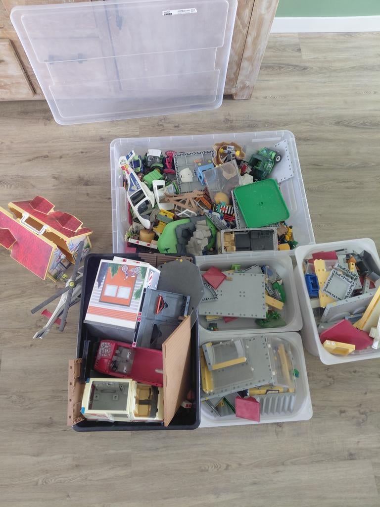 Grote partij Playmobil: ziekenhuis, brandweer, school, Ophalen, Gebruikt, Jongen of Meisje