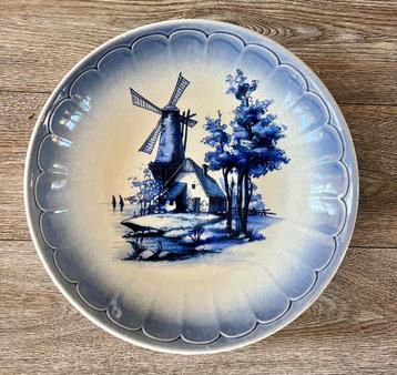 Italiaanse Decoratieschaal - Delfts Blauw Stijl Windmolen  beschikbaar voor biedingen