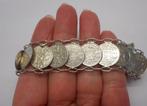 Zilveren munt armband Nederland/ Indie 1/10 gulden nr.1239, Verzenden, Zilver, Armband