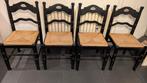 4 eetkamer stoelen, Huis en Inrichting, Stoelen, Ophalen, Zo goed als nieuw, Zwart, Vier