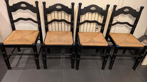 4 eetkamer stoelen, Huis en Inrichting, Stoelen, Zo goed als nieuw, Vier, Zwart, Ophalen