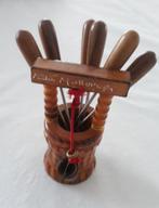 6 Vintage cocktailvorkjes in leuke waterput, Ophalen of Verzenden