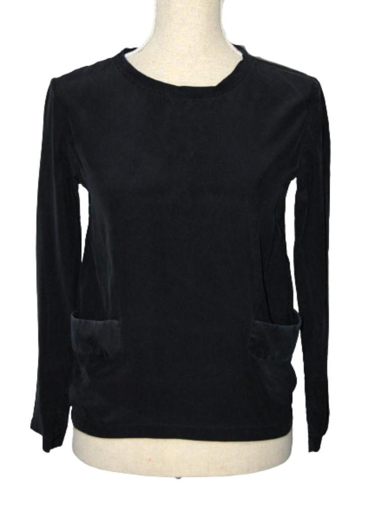 Golden Goose truitje, zijden top, zwart, Mt. S, Kleding | Dames, Tops, Zo goed als nieuw, Maat 36 (S), Zwart, Lange mouw, Verzenden