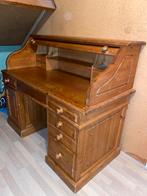 Grenen bureau met rolluik - Opknapper, Huis en Inrichting, Ophalen, Gebruikt