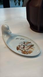 Vintage Franse Porseleinen Schaal – Serveerschaal Eend Kerst, Huis en Inrichting, Ophalen of Verzenden, Overige stijlen, Porselein