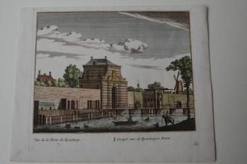 LEIDEN Kopergravure RIJNSBURGER-POORT 1731 A. Rademaker E15 beschikbaar voor biedingen