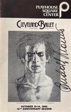 Rudolf Nureyev handtekening, Gesigneerd, Gebruikt, Ophalen of Verzenden, Boek, Tijdschrift of Artikel