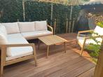 Houten Loungeset met loungebank, tafel, stoel - nieuw, Tuin en Terras, Tuinsets en Loungesets, Ophalen, 5 zitplaatsen, Nieuw, Bank