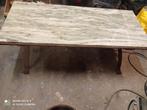 IJzeren tafel met marmer.
Afmetingen: 50x120
43 hoog., Ophalen of Verzenden, Zo goed als nieuw, Rond, Metaal