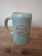 Amstel Bier aardewerken stenen bier pul licht blauw, Verzamelen, Biermerken, Ophalen of Verzenden, Zo goed als nieuw, Pul(len)